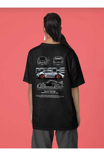 FULL TOLERANCE ceyasmoda Porsche μπροστινό και πίσω εμπριμέ υψηλής ποιότητας μπλουζάκι Unisex