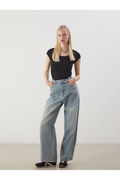 LC Waikiki Pantaloni de jeans pentru femei XSIDE Baggy Fit (S5)