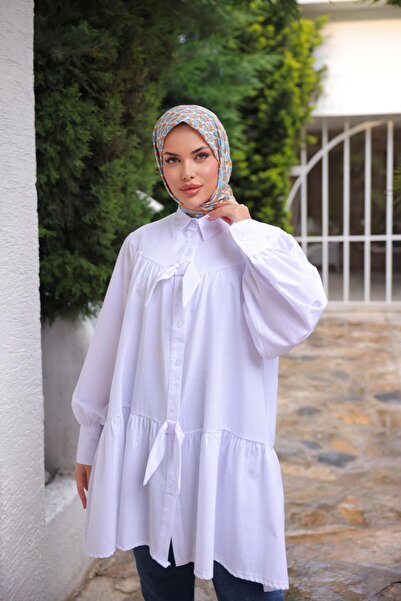 Nergis Neva Butik Casual Tunic with Bow