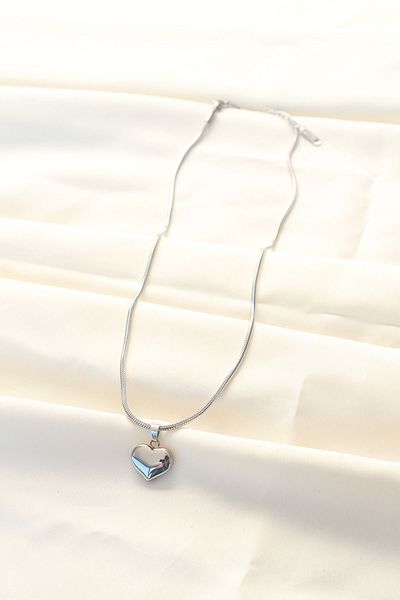 Skygo 316L Steel Silver Color Heart Necklace - Tj-Bko8509