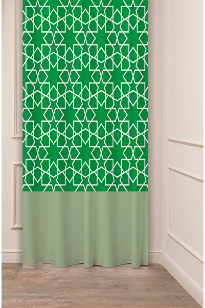 GREENDECOR Forme de linii geometrice Design special Modelat digital cu imprimeu (o singură aripă) Perdele de fundal modernă și elegantă