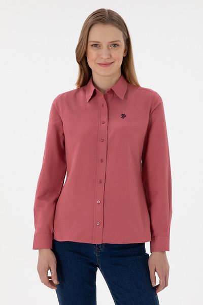 U.S. Polo Assn. Women's Cherry Long Sleeve Basic Shirt 50307726 -Vr223