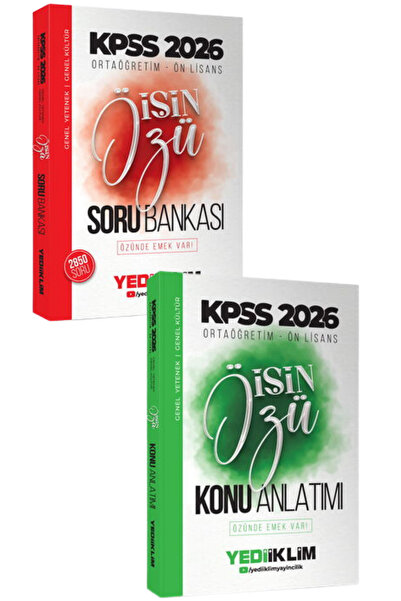Yediiklim Yayınları 2026 KPSS Ortaöğretim-Önlisans GY-GK Tek Kitap Tamamı Ren...