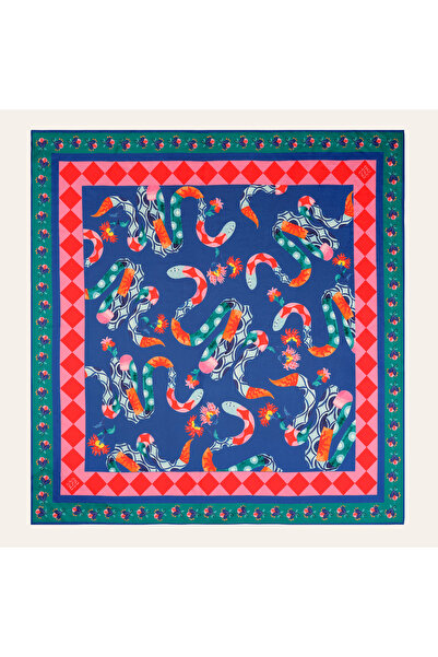 Zsa Zsa Zsu Pera Dijital Baskılı Pamuk Pamuk İpek Pareo 140x140 Cm Renkli