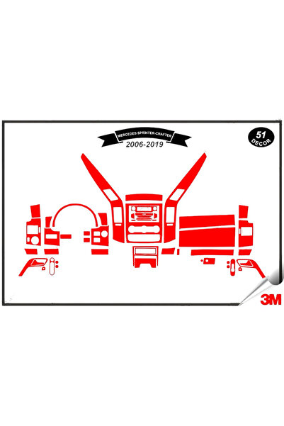 emrgarage Mercedes Sprinter Grafter 2006-2019 Torpido Konsol Trim Göğüs Maun ...