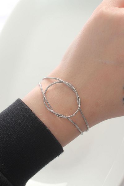 Skygo 316L Steel Silver Color Knot Model Bracelet - Tj-Bb6043