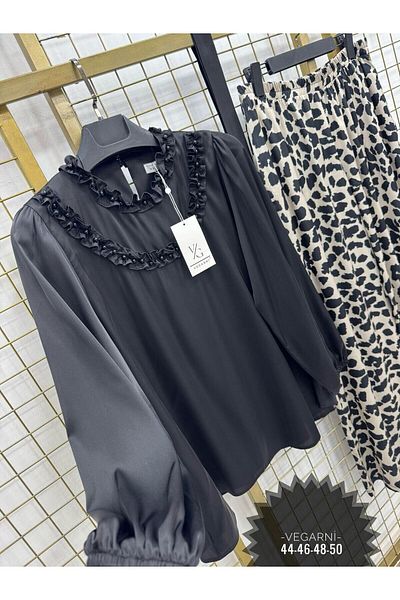 ARAS Pantalon Blouse Suit-Black