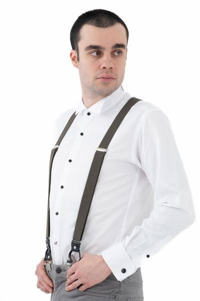 ELROZO Men's Leather Detailed 6 Clip Trouser Hanger