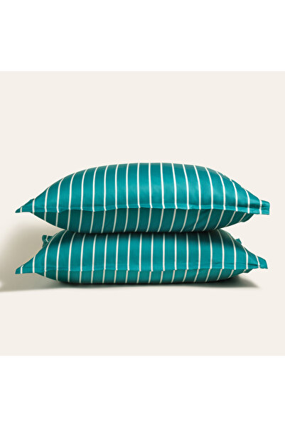 Zsa Zsa Zsu Solıd Geniş Çizgili 300 Tc Oxford 2'li Pamuk Saten Yastık Kılıfı ...