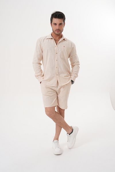 Catto Peak Summer Top and Bottom Set 100% Cotton Oversize Shorts Shirt