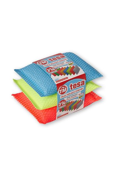 Tesa (6 Pcs) Practical Luxury Dish Sponge with Mesh Filling