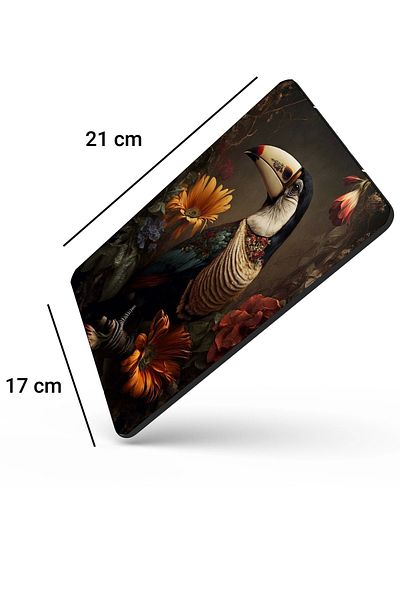 SonicTouch لوحة ماوس/وسادة ألعاب غير قابلة للانزلاق باللون البني والأصفر مقاس 17 × 21 سم