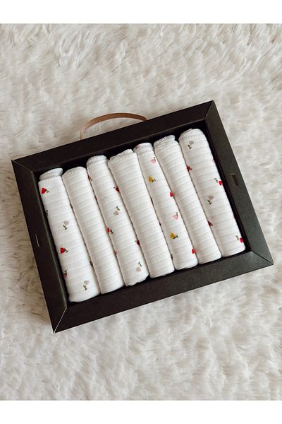 Cloudy Pack of 7 Soft 100% Cotton 22X22 cm Combed Cotton Special Series Baby Wipes