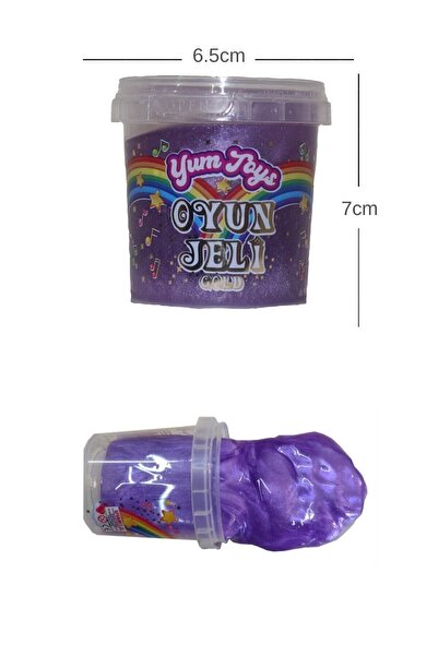 YUM TOYS Metalik Simli Parlak Slime Eğitici Oyun Seti - Ce Belgeli - 1 Adet M...