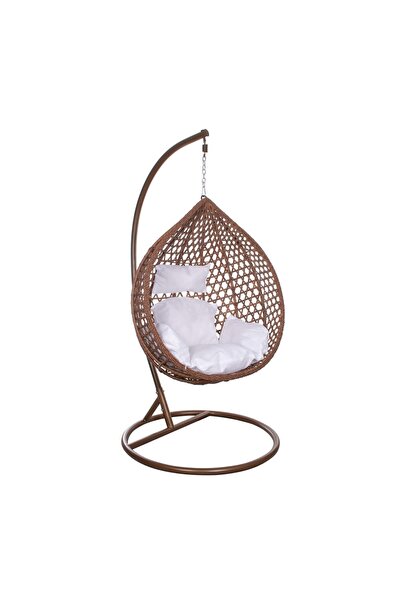 Avex Κρεμαστή πολυθρόνα κούνιας, Springos, Raluca, συνθετικό ρατάν, καφέ, μέγ...