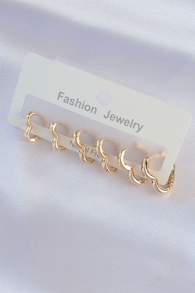 Skygo Brass Gold Color Heart Model Earring Set - Tj-Bkp8992