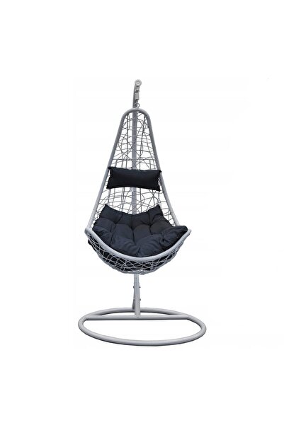 Bijumix Aksesuar Κρεμαστή πολυθρόνα, Jumi, πολυρατάν, ατσάλι, γκρι/ανθρακί, μ...