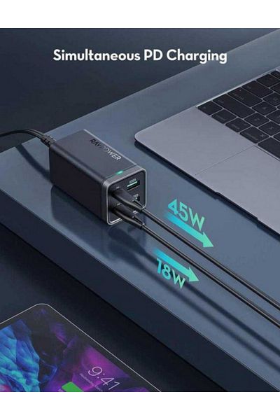 RavPower RAVPower 4-Port PD Charging Station with 65W Fast Charging