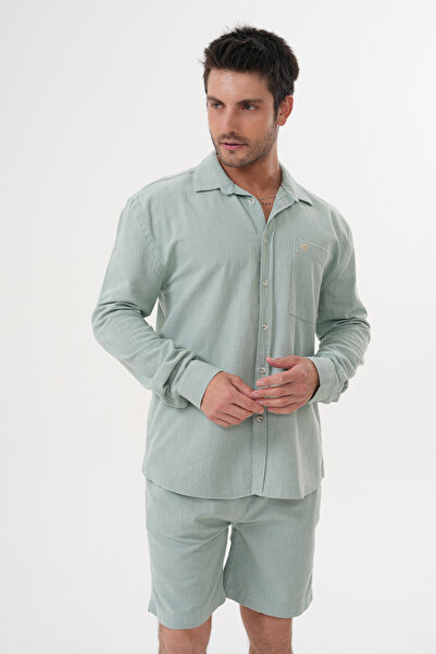 Catto Peak Summer Top and Bottom Set 100% Cotton Oversize Shorts Shirt