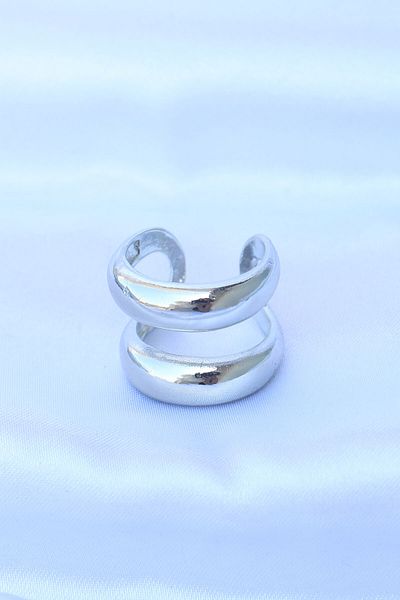 Skygo Brass Silver Color Adjustable Ribbon Ring - Tj-Byk3171