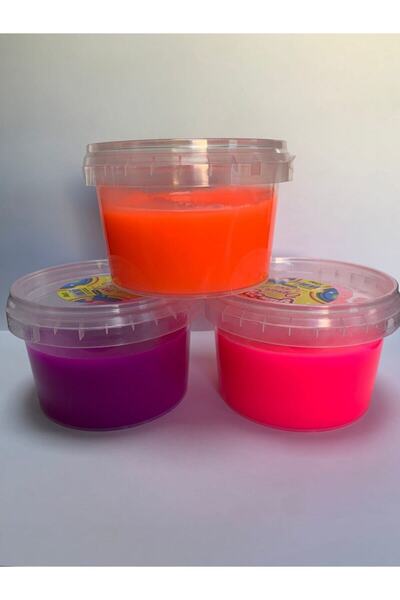 YUM TOYS Oyun Jeli Slaym - Slime 3 Lu Set Pembe,mor,turuncu 130 Gr