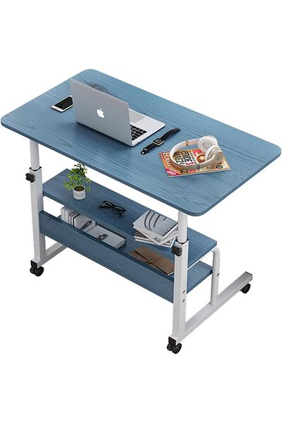 1st Adjustable Height Portable Laptop Desk (40*80cm) - Blue