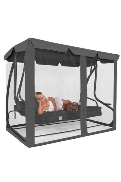 Avex Plasă de țânțari de rezervă pentru balansoar, gri, 225x115x165 cm, Springos