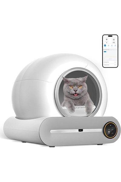 sky -TOUCH Smart Self Cleaning Cat Litter Box, 65L+ 9L Extra Large Capacity Upgraded Automatic Self L