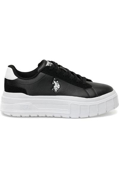 U.S. Polo Assn. U.S.Polo Assn Mezzo 3Pr Black Wedge Sole Comfort Casual Daily Sports Shoes