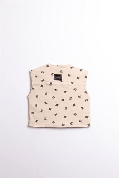 Motebarn Wear Unisex Model Laci'El Paris Denim Vest Brown