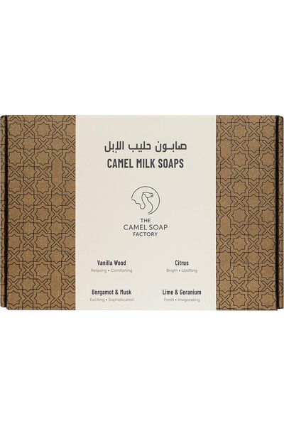 THE CAMEL SOAP طبيعي من المصنع - مطحون عربي - عبوة قياسية من 4 قطع (BGM، L&G،...
