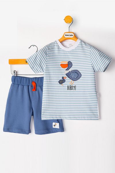 Ofislot Pelikan Male Baby under Ust Suit Shorts Male Baby Suit Double Male Child Suit Baby Boy Clothing