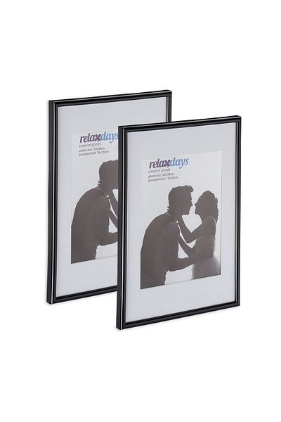 Relaxdays Set of 2 photo frames 20x30 cm, black, Relaxdays