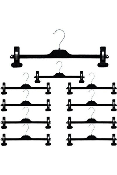 NO NAME Elbise Askısı Etek Askısı Mandallı Askılık Pantolon Askısı 10'lu