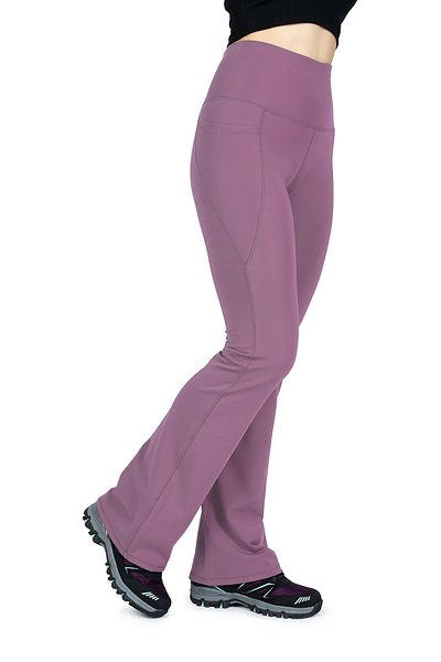 The Step Sports High Waist Lilac Gathering Spanish Leg Pocket Sports Leggings Trousers