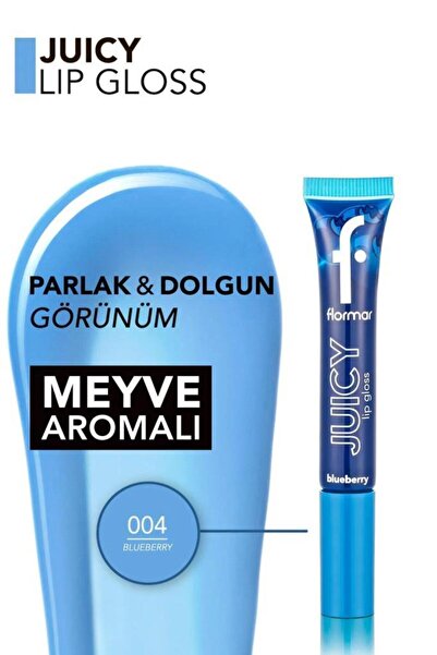 Flormar Meyve Aromalı Dudak Parlatıcısı (YABAN MERSİNİ) - Juicy Lip Gloss - 004 Blueberry