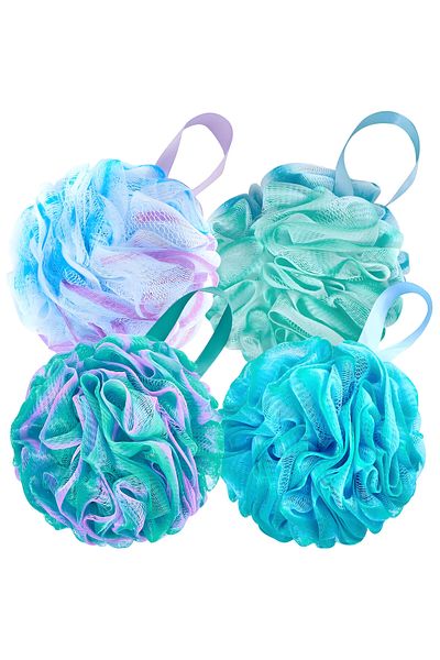 Regal Bliss Bath sponges for exfoliation and body massage Regal Bliss ® Set of 4 pcs., Multicolor