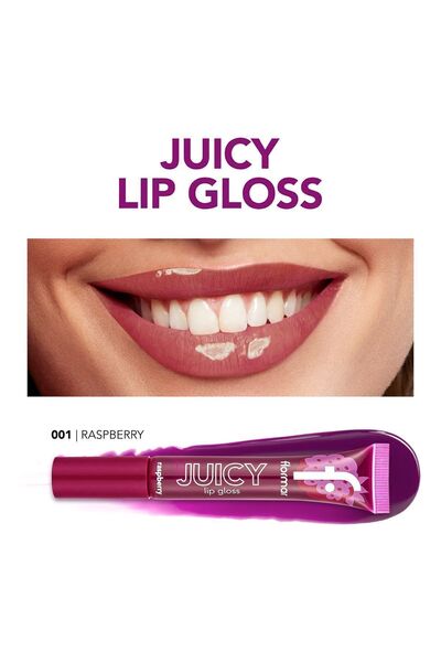 Flormar Meyve Aromalı Dudak Parlatıcısı (AHUDUDU) - Juicy Lip Gloss - 001 Raspberry - 8682536087711