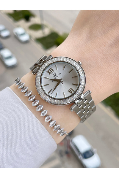 DAVID GUNER Steel Cord Original Women's Wristwatch and Bracelet