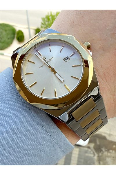 DAVID GUNER Steel Gold Color Original Men's Wristwatch
