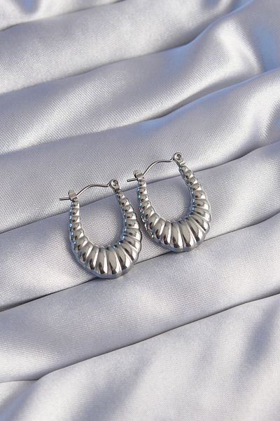 Skygo 316L Steel Silver Color Long Diamond Look Earrings - Tj-Bkp9049