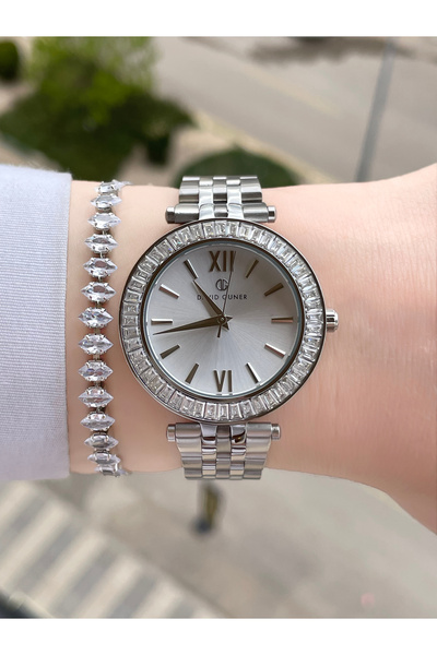 DAVID GUNER Steel Cord Original Women's Wristwatch and Bracelet
