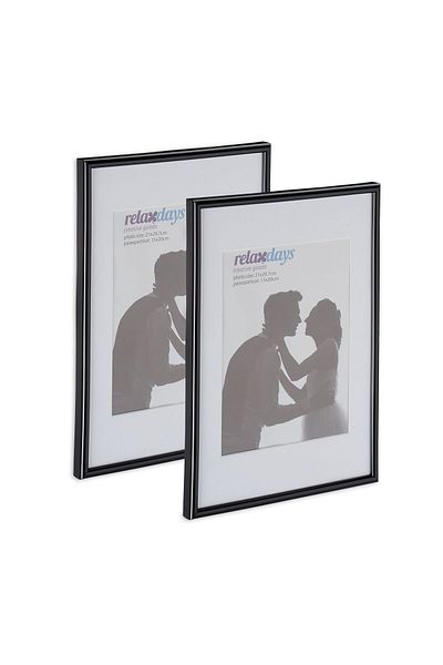 Relaxdays Set of 2 A4 photo frames, black, Relaxdays