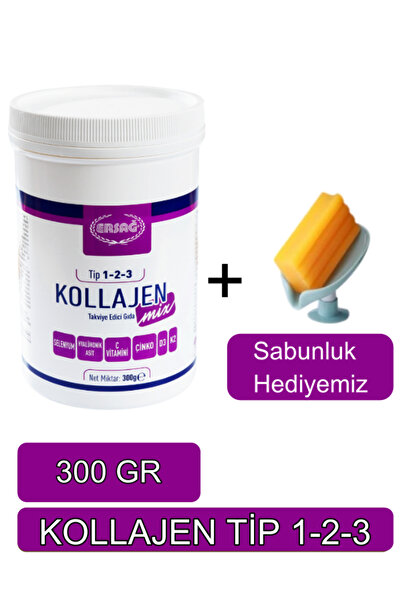 Ersağ ERSAG Kollajen Mix Tip 1-2-3 300 Gr Orijinal Helal Organik + ( Sabunluk...