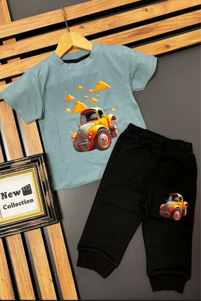 BEREKET BABY Boys' Cotton Double Suit Daily Comfortable Clothing – 1-6 Years