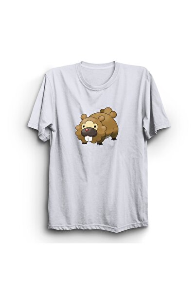 The Fame Bidoof, Pokemon, Anime Manga Štampano 100% pamuk Unisex majica