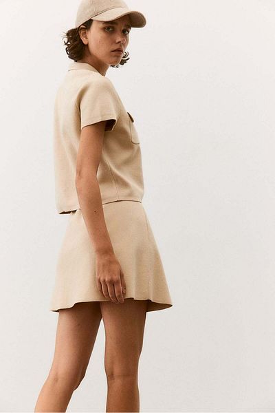 H&M Button-front fine-knit skirt