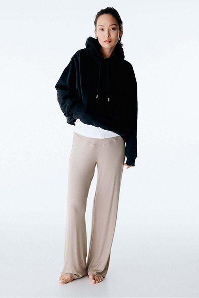 H&M MAMA Before & After ribbed jersey trousers