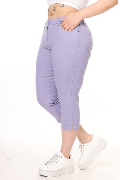 Era Lisa Large Size Lycra Classic Women's Jeans Capri