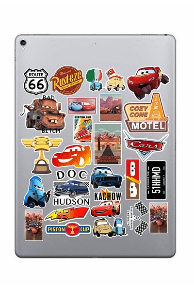 hediyenebak Cars Sticker Set |   Laptop Agenda Pc Tablet Phone Notebook Sticker Bullet Journal